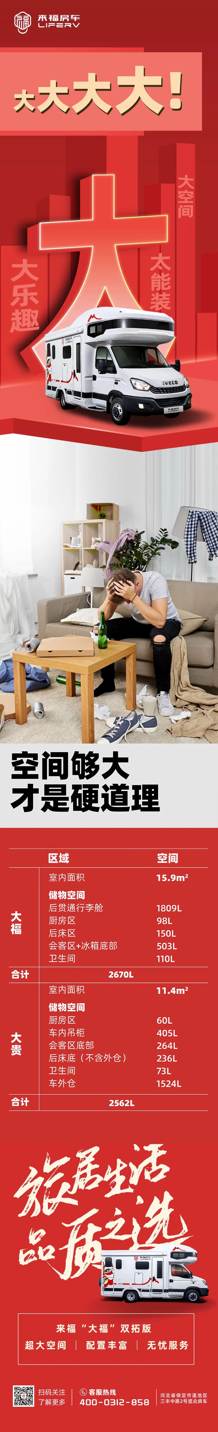 房車空間夠大才是硬道理！