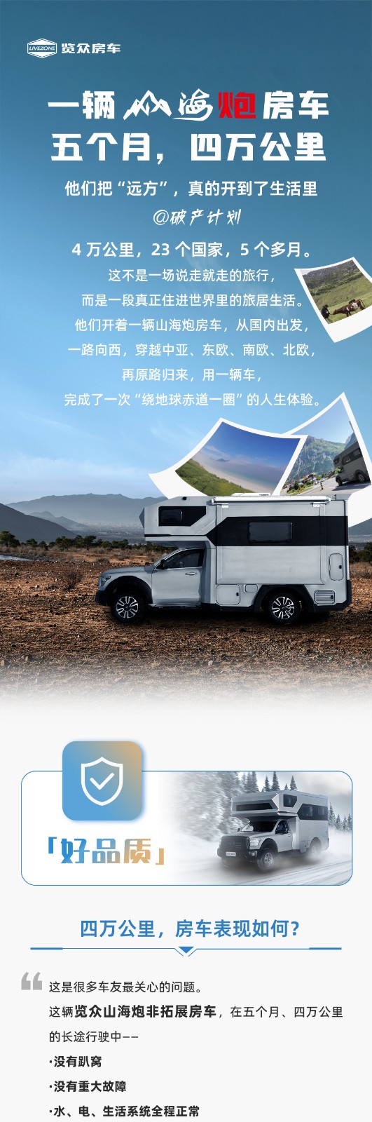 5個月，4萬公里，山海炮房車是陪他們走完23個國家的房車